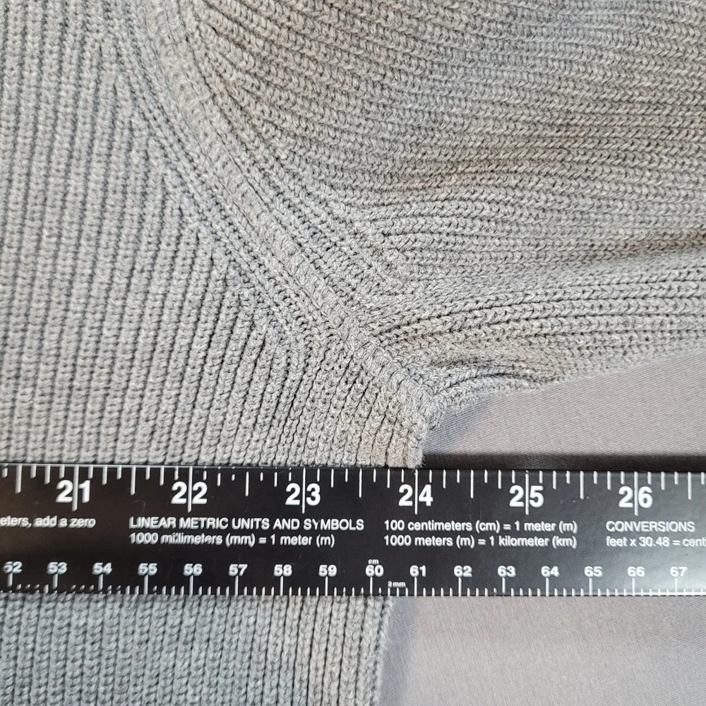 Eddie Bauer Mens Sweater XXL Gray Crewneck Cotton Knit Classic Casual Outdoor - Picture 9 of 10